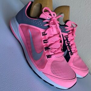 Nike Zoom Elite Flywire Womens Running Shoes Pink Grey Black Size 9 554728-006